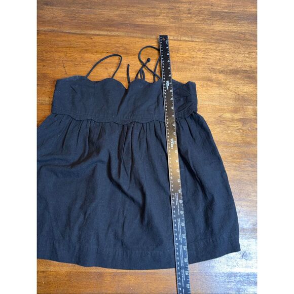 Free People Black Scalloped Edge Tie Back Tank Top - Picture 7 of 7